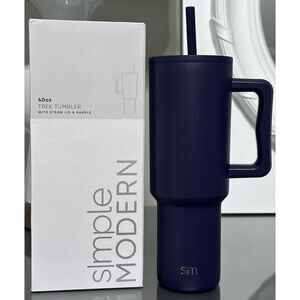 Simple Modern Trek 40oz Tumbler with Handle and Straw Lid, NIGHT SKY BLUE